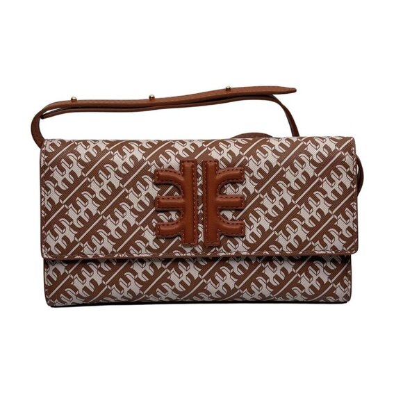 NWT JW PEI FEI FLAP MONOGRAM 2 IN 1 WALLET SHOULDER BAG IN BROWN - OS - Picture 2 of 9